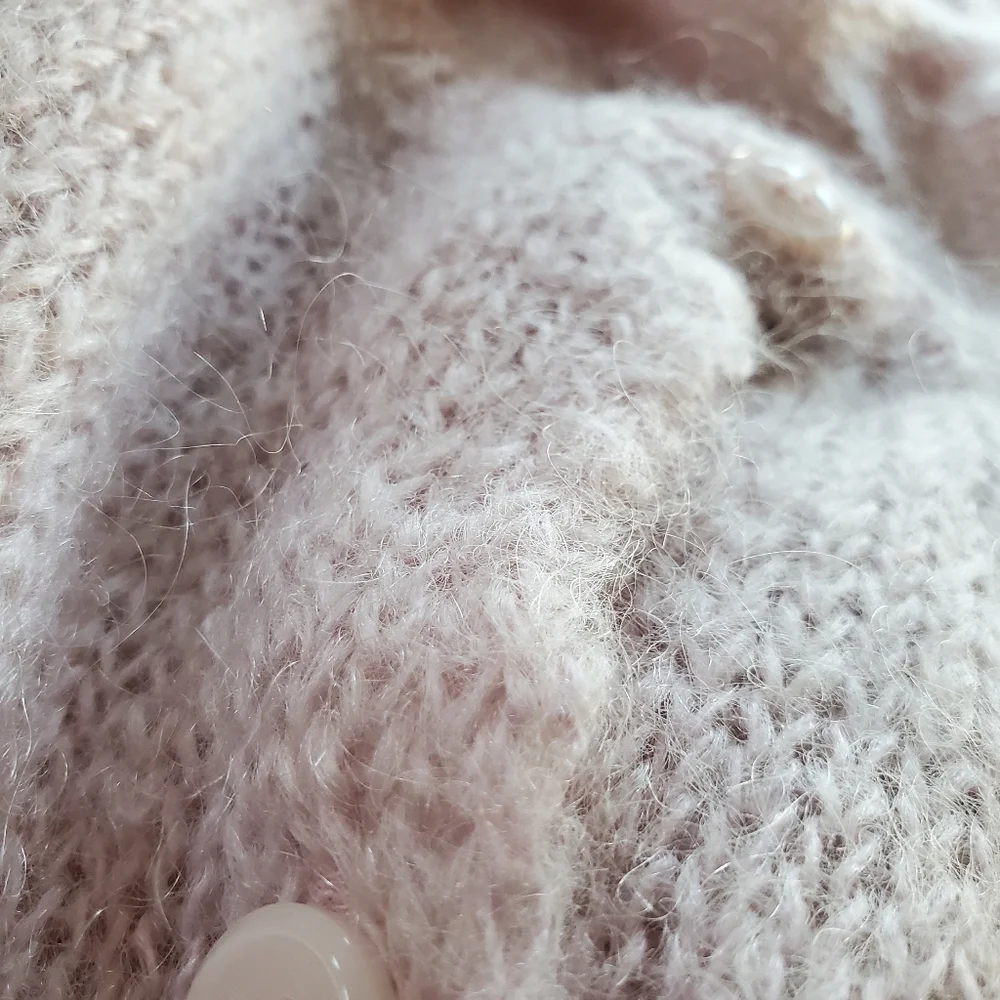 DIVIDED by H&M PINK MOHAIR CARDIGAN EUC SIZE 8 - Picture 10 of 16